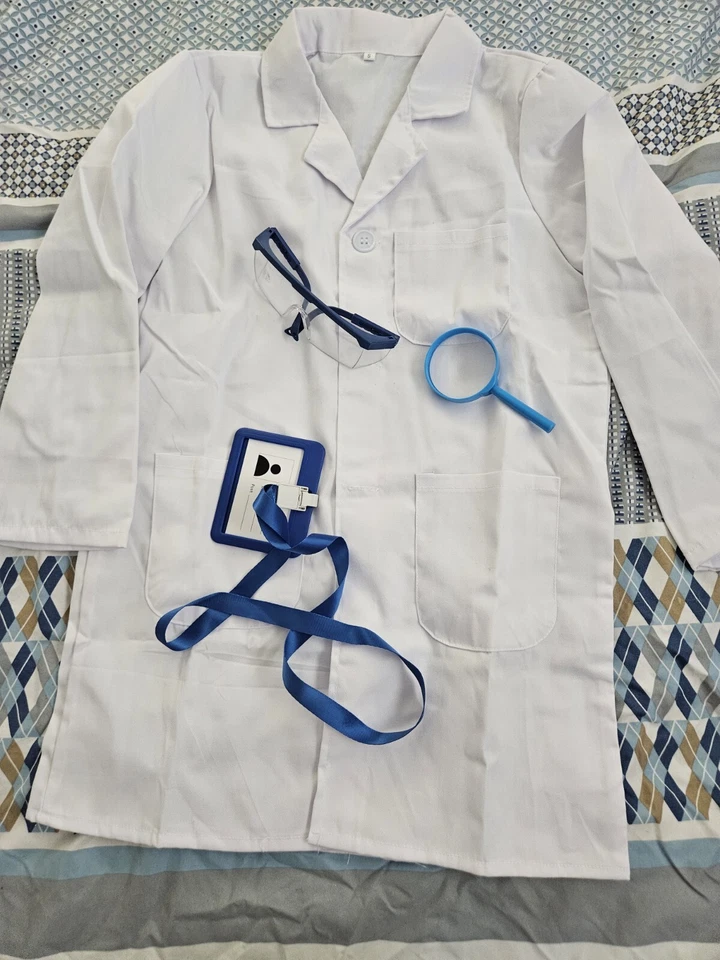 Nuevo LOTE 2 Disfraces Niñas Minnie Mouse Falda Diadema Doctor Científico Disfraz Foto 3 de 4