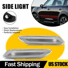 1/2SET Clear Side Repeater Light Reflector For 11-16 MINI Cooper R60 Countryman