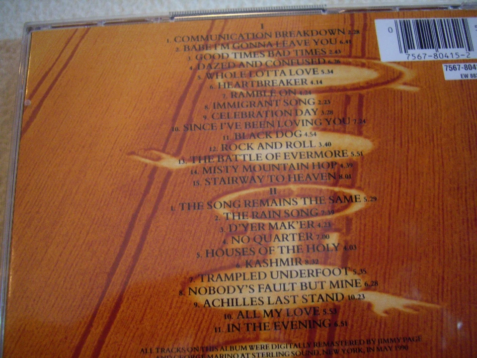 Led Zeppelin - Remasters DCD Atlantic Records 1990 - Zustand: Neuwertig - Bild 2 von 2