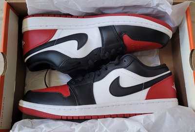 Nike Men's Air Jordan 1 Low OG Sneaker Red Black Bred Retro