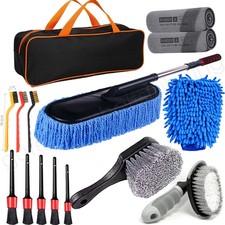 Auto Reinigungsset 15-teiliges Autopflege Set für Innenraum Außen Autowaschset