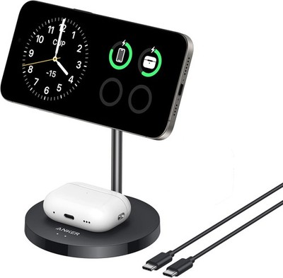 Anker Magsafe Induktiv Ladestation Wireless Charger iPhone AirPods Pro USB C