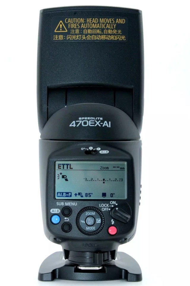 Near Mint Canon Speedlite 470EX-AI Auto Intelligent Flash Stand Case EOS Japan - Image 4 of 4
