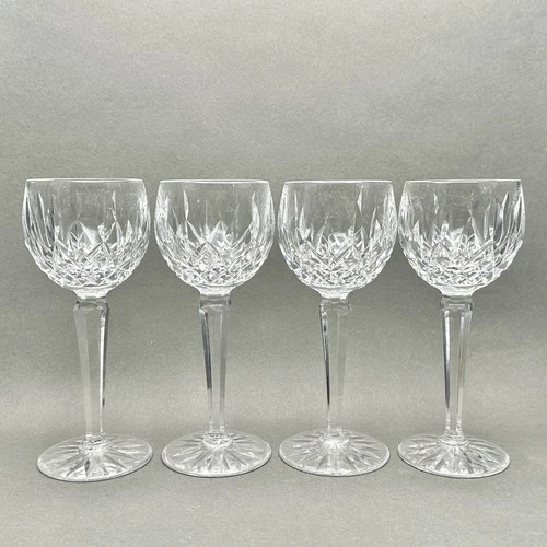 Vintage Waterford Crystal “Lismore” Hock Wine Glasses. Set of 4.  4 Sets Avail