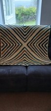 Homemade Granny Stitch Crochet Baby Pram Cot Lap Blanket 1m x 1m Geometric
