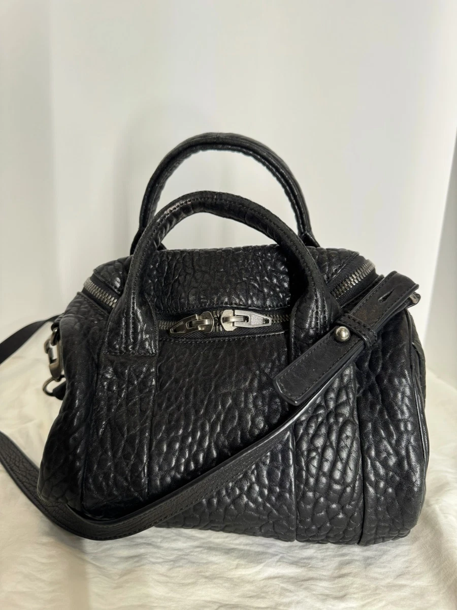 ALEXANDER WANG Rockieメッシュレザースタッズ ボストンバッグ NEW RARE! Discontinued Alexander Wang Baby Rockie Stud Bag, Black