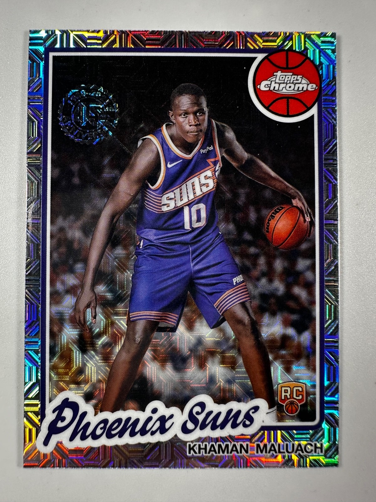 2025-26 Topps Khaman Maluach #TC-KM 45th Anniversary 1980-81 Chrome Mojo SP RC