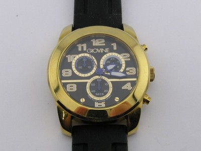 Giovine Mens Chronograph Watch w/ Band Working New Battery
