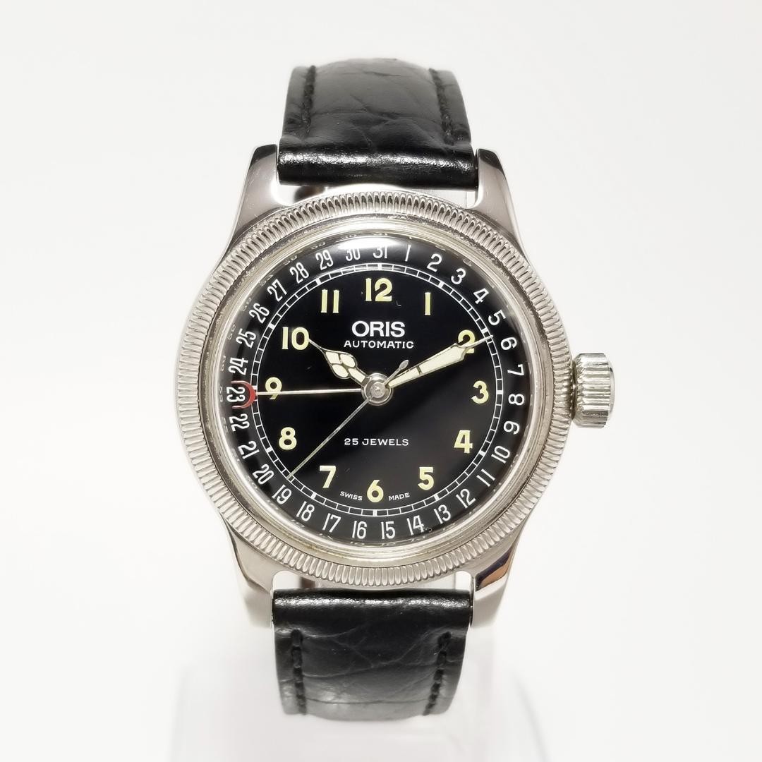 Oris Automatic Pointer Date 7463 Black Dial Vinta… - image 2
