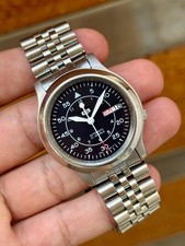 Vintage Seiko 5 Automatic Watch - Black Military Dial - 7S26