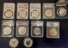 Morgan Dollar Lot  PCGS/NGC/CAC + MS70+  2024 w/ Bx & COA  Rvrs Proofs  10 Coin