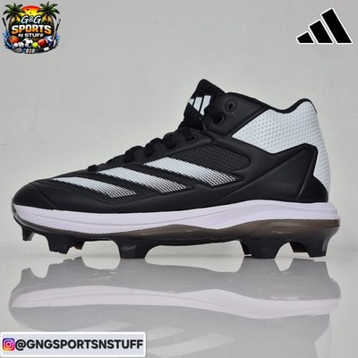 Adidas Kid's Adizero Impact TPU IH2696 Baseball Cleats Size 6 Black/White