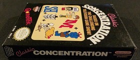 Classic Concentration (Nintendo Entertainment System, NES) Cib Complete - Tested
