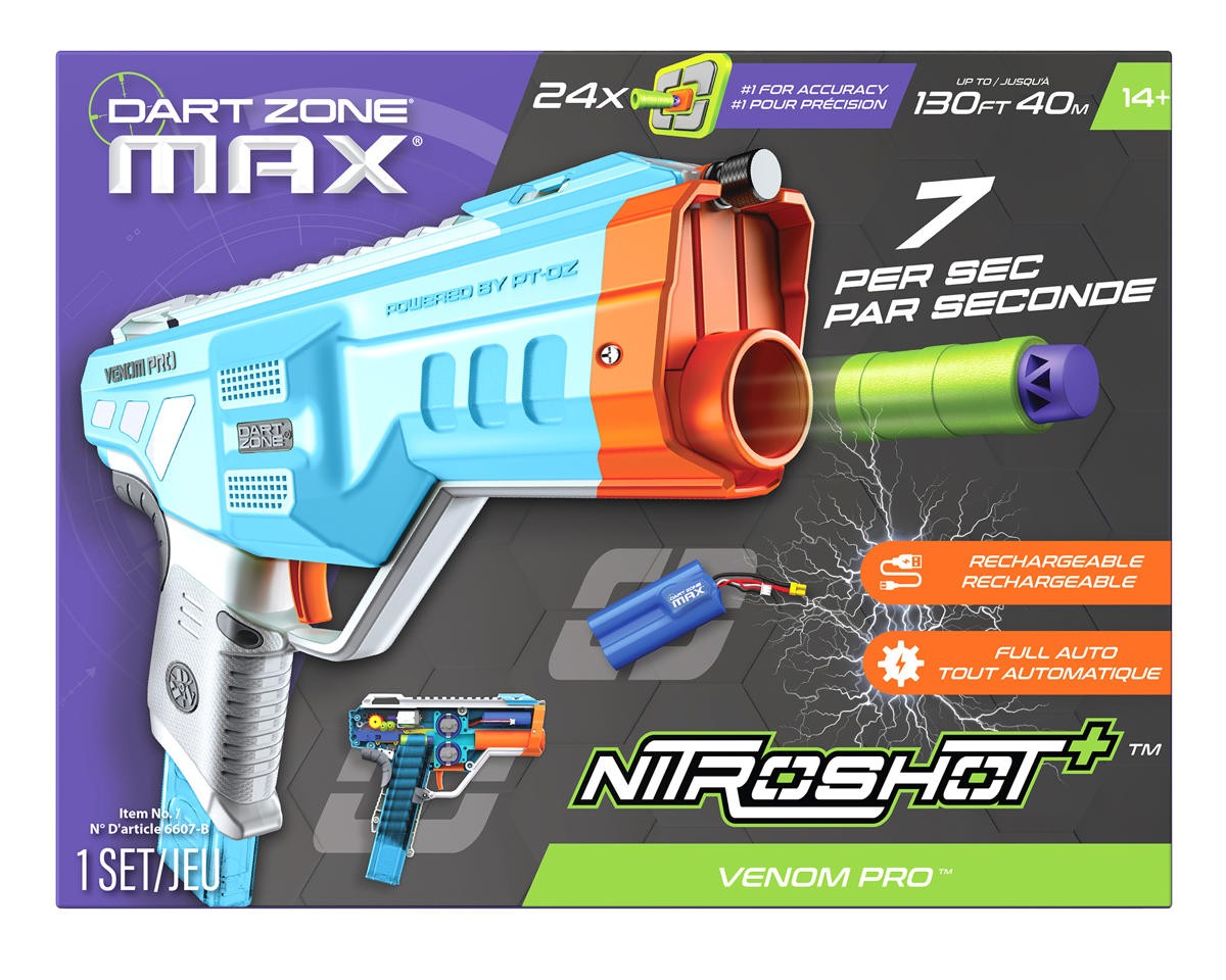 Dart Zone Max Nitroshot+™ Venom Pro™ UV Blaster Set (Blue