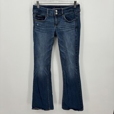 American Eagle Jeans Stretch Artist Low Rise Dark Blue Size 2 Regular Womens