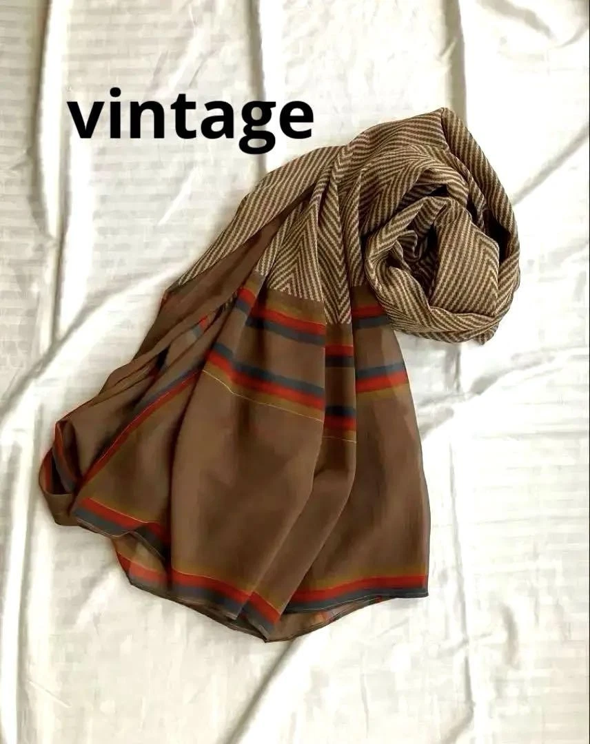 Grande écharpe vintage GUCCI 224x120cm tissu lisse léger unisexe