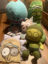 Rick and Morty Plush Adult Swim Plush Lot Of 5 jumbo Mr Meeseeks Pickle Rick