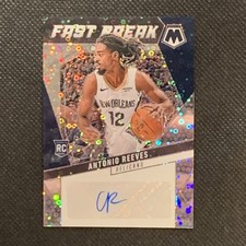 2024-25 Mosaic Antonio Reeves Fast Break Silver Disco Prizm Rookie Auto Pelicans