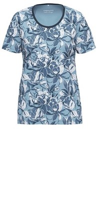 AMMANN Damen Mix & Match Shirt 1/2 Arm  Gr. 40  Pyjamashirt Cotton Modal blau