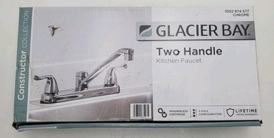 Glacier Bay Constructor Two Handle Standard Kitchen Faucet Chrome HD67099-0B01