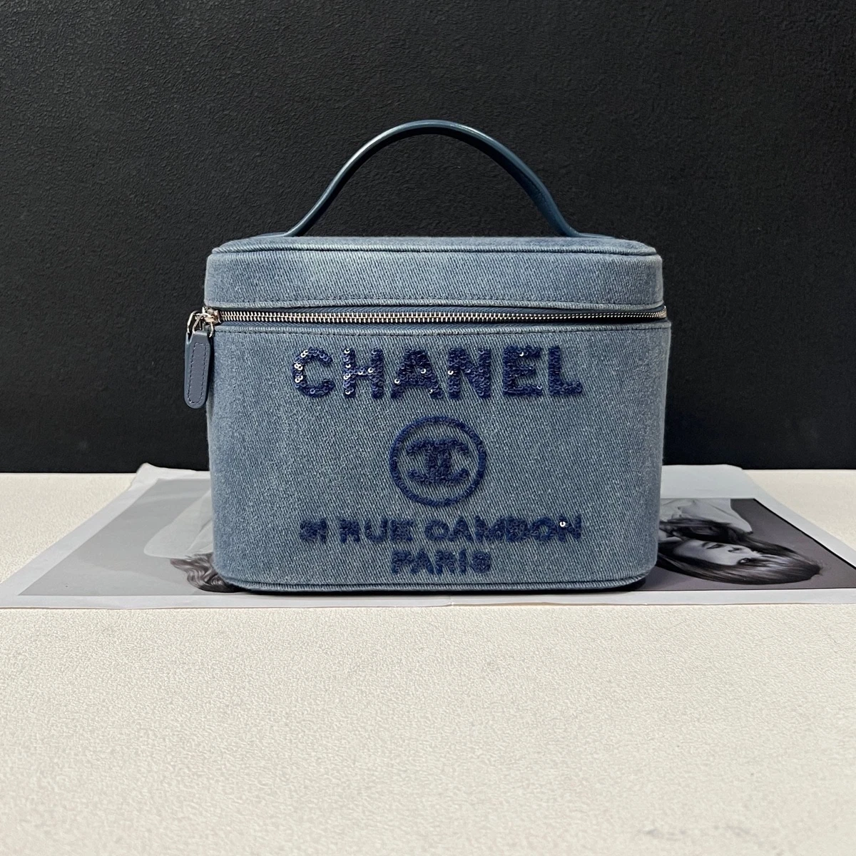 25+ CHANEL Zip Denim Exterior Bags & Handbags for Women for sale
