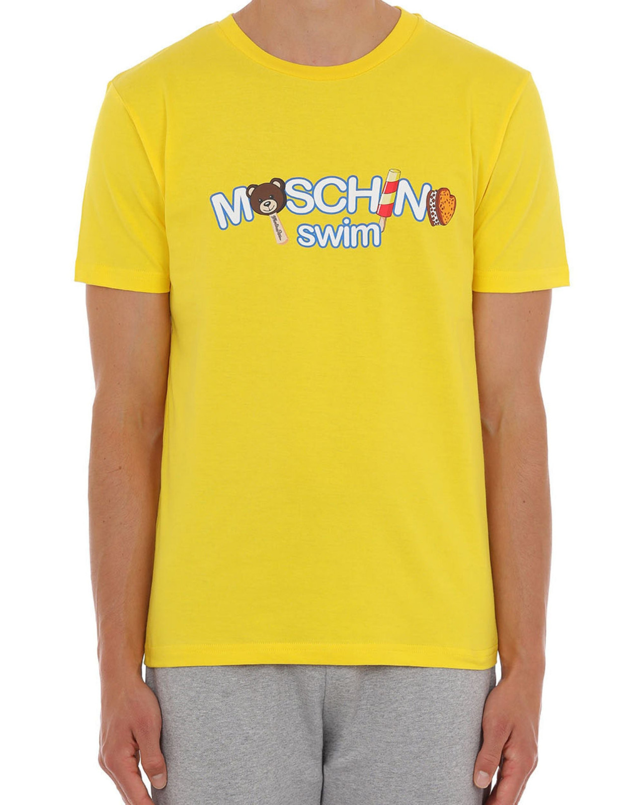 Футболка Maglietta Moschino Swim A07139409 Uomo Cotone Giallo 18990₽
