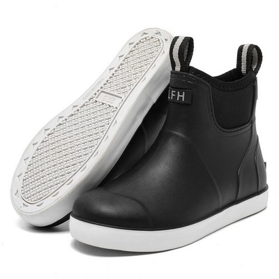 Kids Deck Boots,Waterproof Ankle Rain Boots for Boys and Girls Rubber Boots