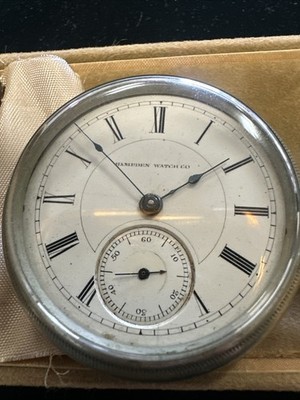 Hampden Watch Co Pocket Watch Works Great See Photos | eBay