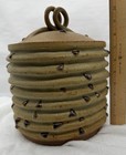 Signed 🍪 HUGE Studio ART Pottery Lidded Jar🍪🍪🍪  Chocolate Chip Cookie Stack — photo 9