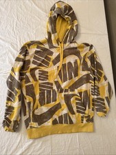 Nike Hoodie Sweatshirt Mens Size LG All Over Print AOP Pullover Sport Top 318