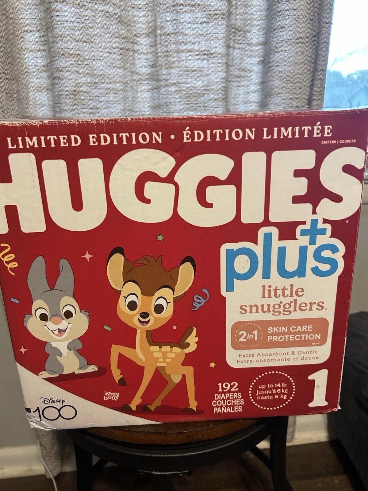 Huggies +Plus Little Snugglers 🧸 Diapers Size 1 - 192 Count Disney Baby Edition