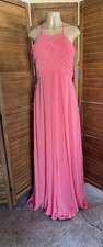 Levkoff prom Women's Pink Chiffon Long Bridesmaid Dress Size 12