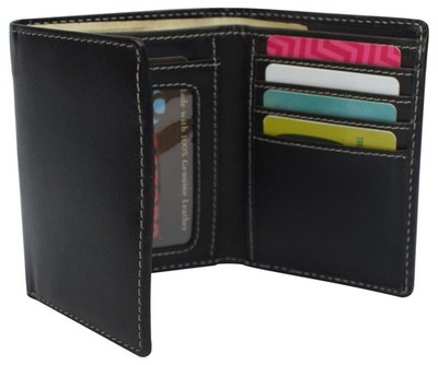Trifold Wallets For Men RFID - Leather Slim Mens Wallet With ID Window Front...