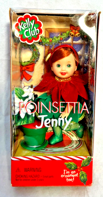 #ad Barbie Kelly Club Doll Poinsettia Jenny #55646 2001 Mattel NRFB $18.00