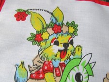 Vintage Retro Taschentuch Taschentuch Kinder Kind Kids R256 rot Hase