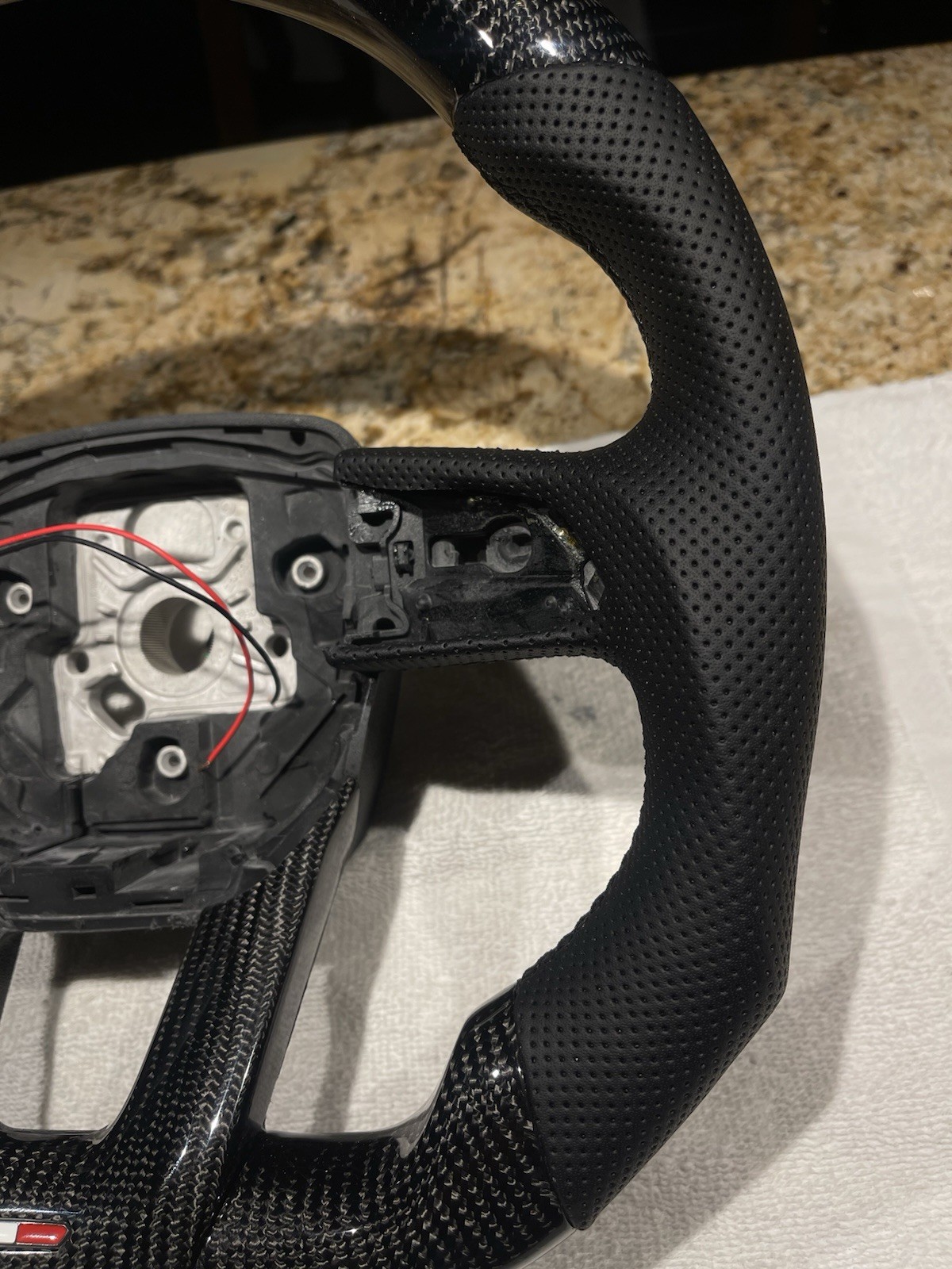 Lamborghini Urus Carbon Fiber LED Steering Wheel W Carbon Fiber Paddle Shifters