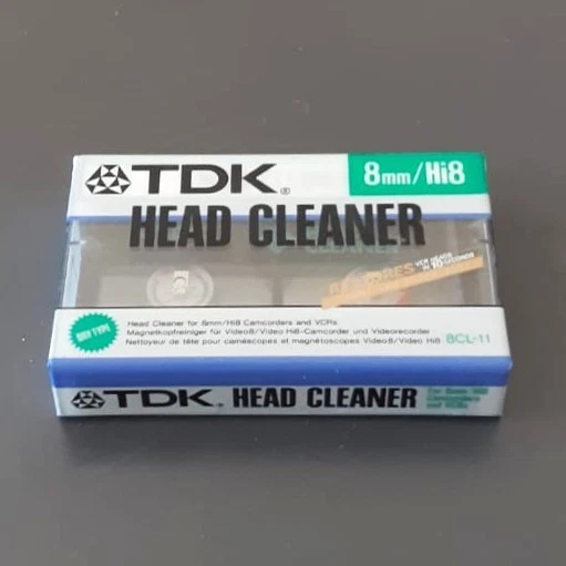 Cassette de nettoyage NEUVE pour têtes vidéos de camescope 8mm