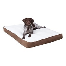 Happy Hounds Daisy Deluxe Supportive Sherpa Dog Bed, Large 48 x 36 in. , Mocha