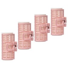 4Pcs Durable Pink Hair Root Curlers Salon Hair Roller Clips Easy Use for Girls