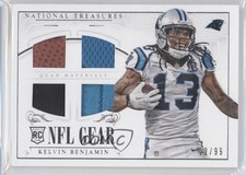 2014 National Treasures Rookie NFL Gear Materials Quad 22/99 Kelvin Benjamin 3g3