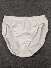 Victoria's Secret VTG Tactel Body By Victoria Hi Leg Brief Panty Size S In White