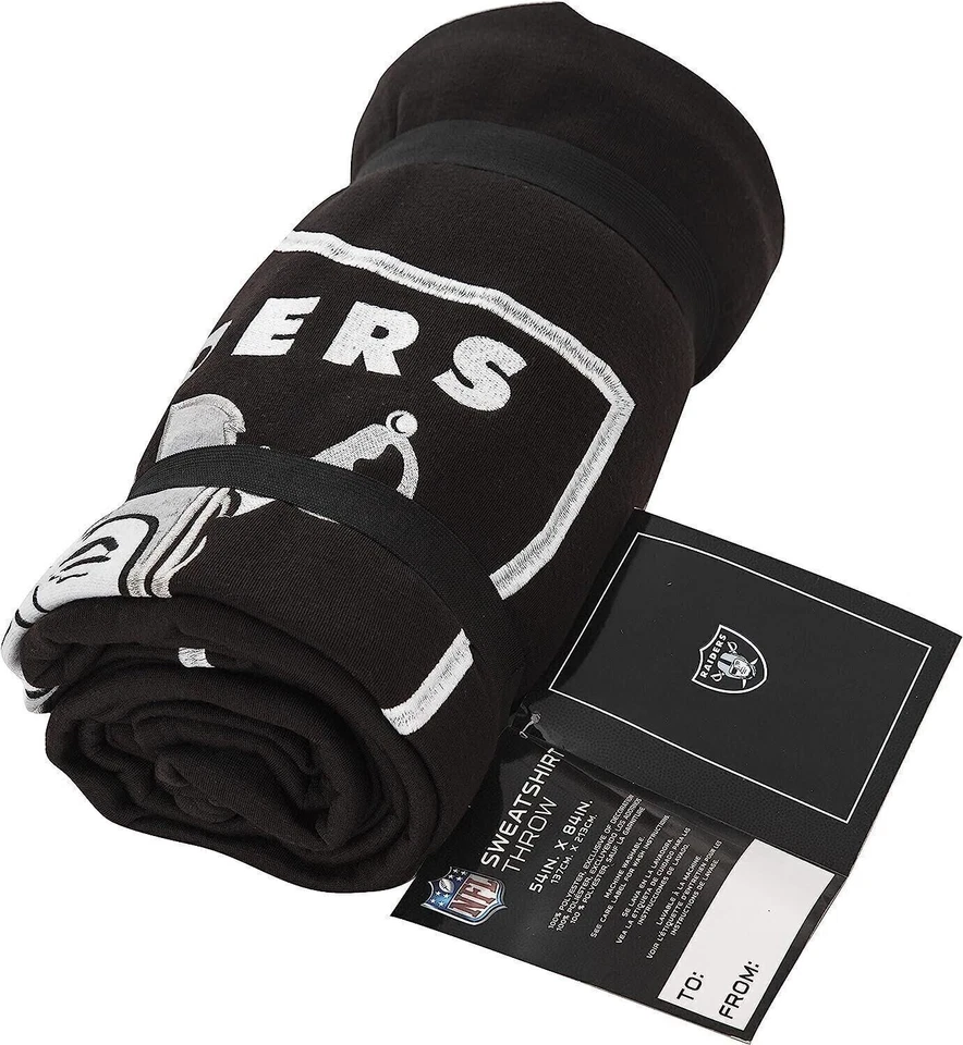Manta de tiro de los Raiders de Las Vegas, diseño de sudadera, logotipo bordado,... Foto 4 de 4
