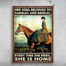 Lady Riding Horse - Her Soul Belongs To, Saddles And Bridles, Every Time She ...