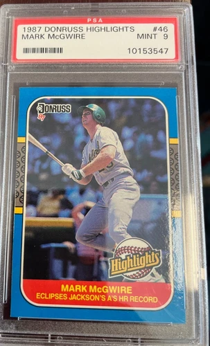 1987 Donruss Highlights Mark Mcgwire Rookie PSA 9 Mint