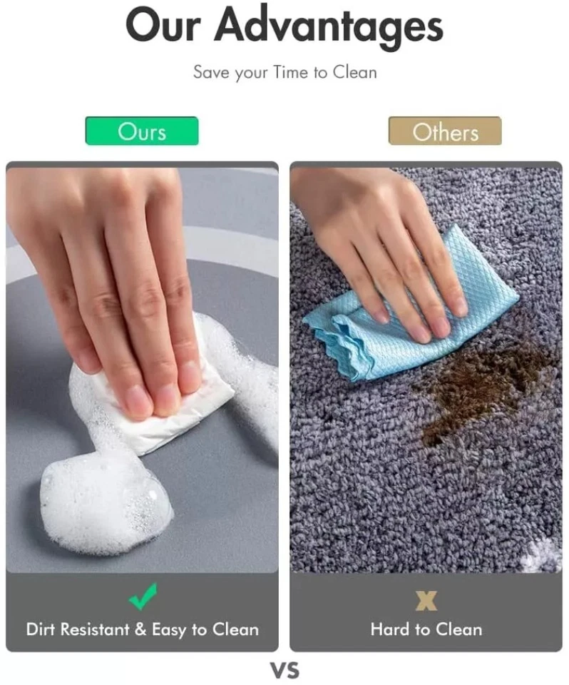 Saugfähig Badematte Badteppich Badvorleger Duschvorleger Duschmatte Rutschfest* - Bild 2 von 4
