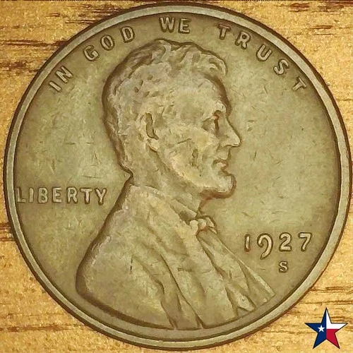 1927 S Lincoln Wheat Cent ~ Lower Mintage Semi Key Date ~ Very Fine Album Coin