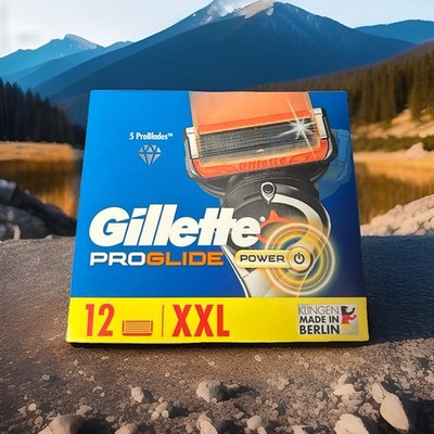 Gillette ProGlide Power 12 Pack XXL Ersatzklingen MADE In BERLIN 100% Neu OVP