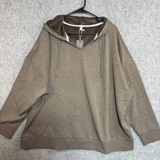Berkshire Blanket Regular Plush Jersey Cargo Pajama Top Coffee quartz L New