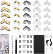 Glasses Nose Pads Replacement and Repair Kit, 25 Pairs Ultra Soft Silicone No...