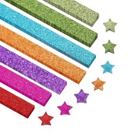 520 StüCk Glitzernde Origami-Stern-Papierstreifen 7 Farben